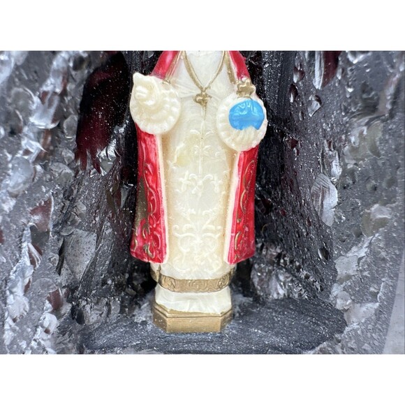 Infant Of Prague Coal Sculpture PA Pennsylvania Vintage 5.25” - Picture 3 of 15